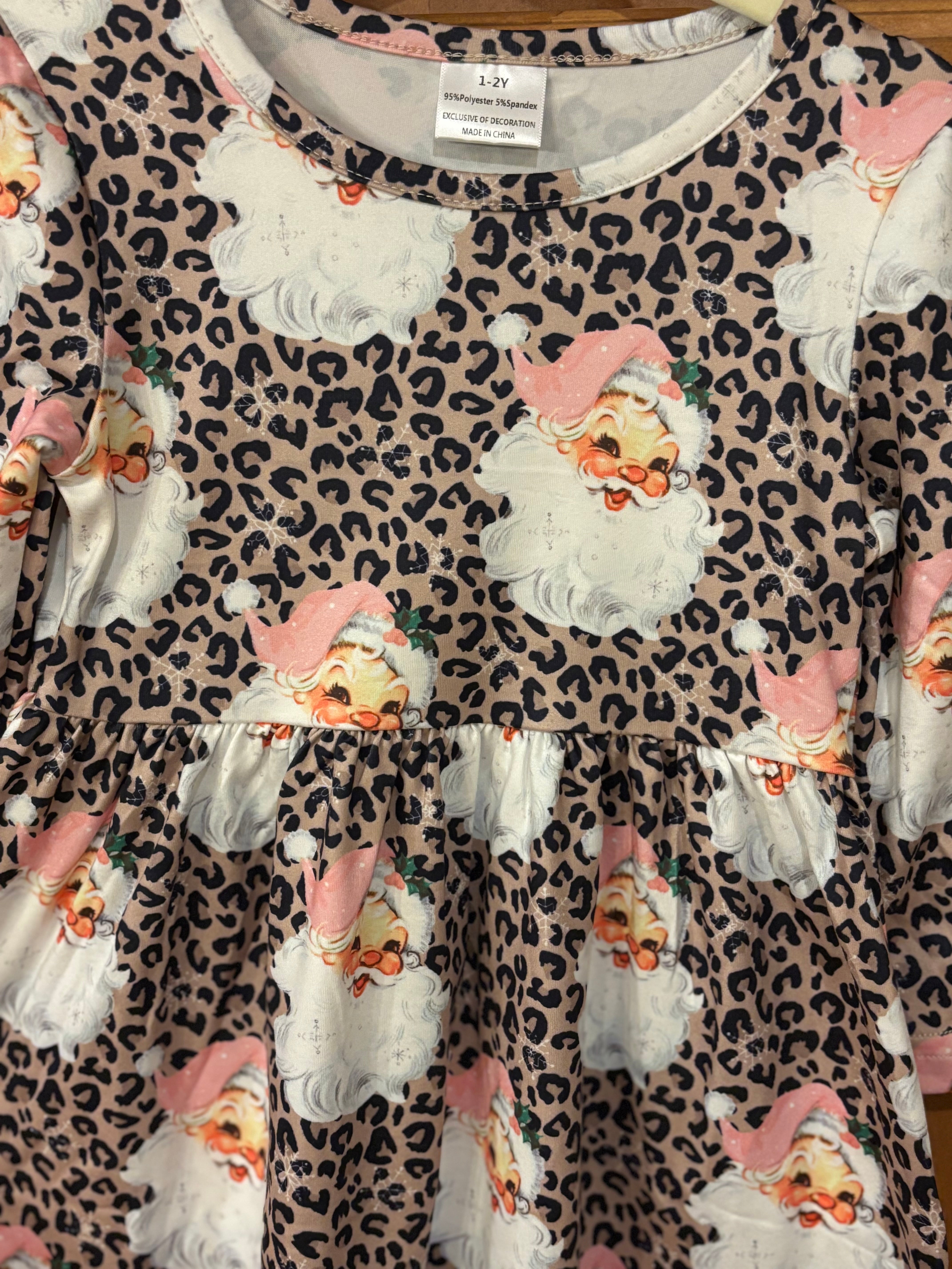 Santa Cheetah Dress