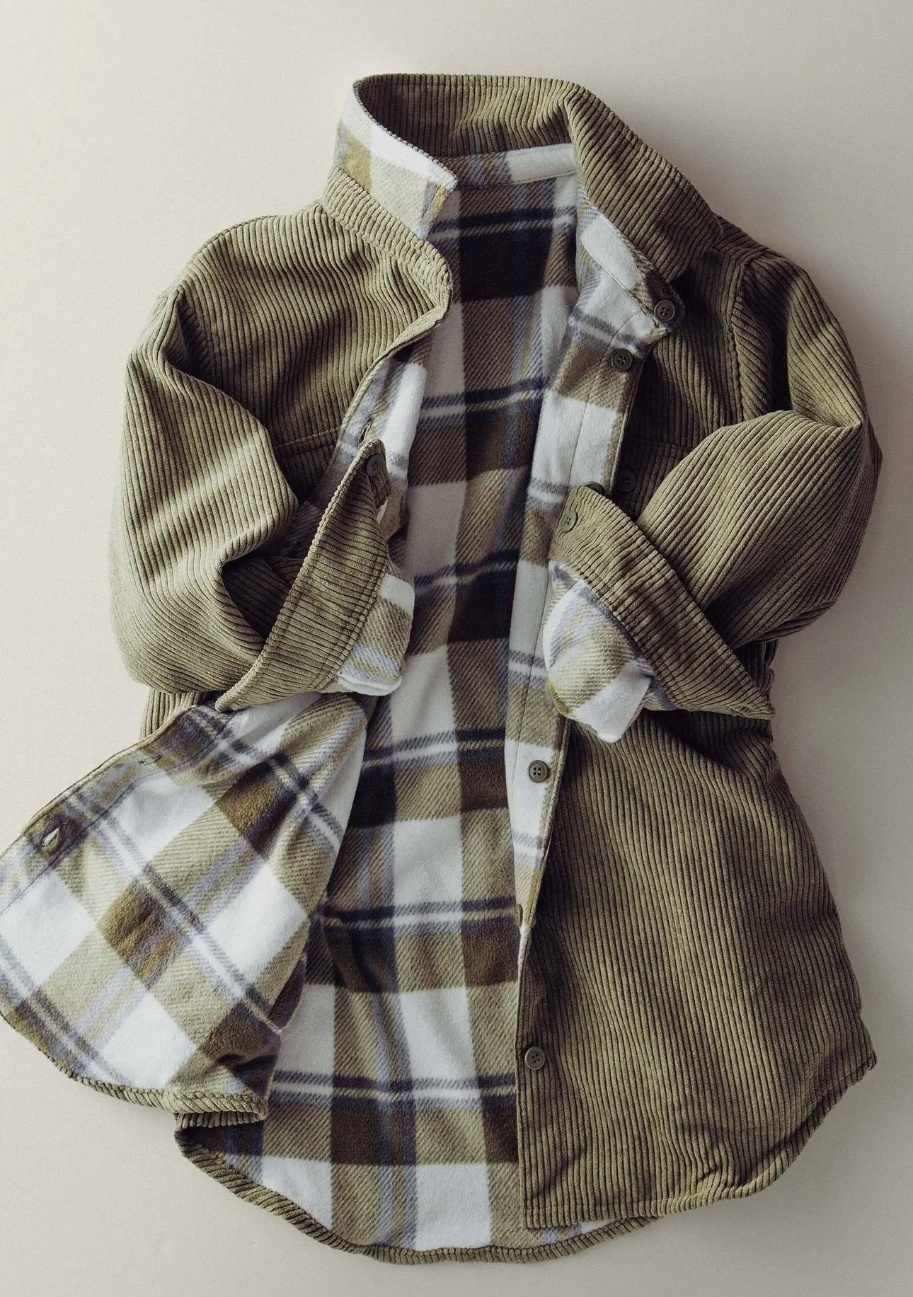 Reversible Corduroy Flannel Shacket