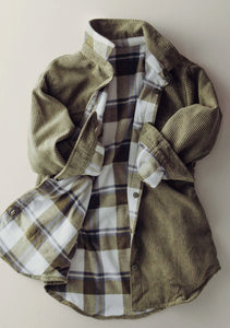 Reversible Corduroy Flannel Shacket