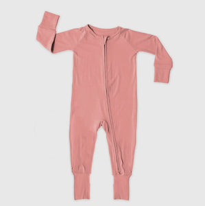 Bamboo Zipper Footie PJs