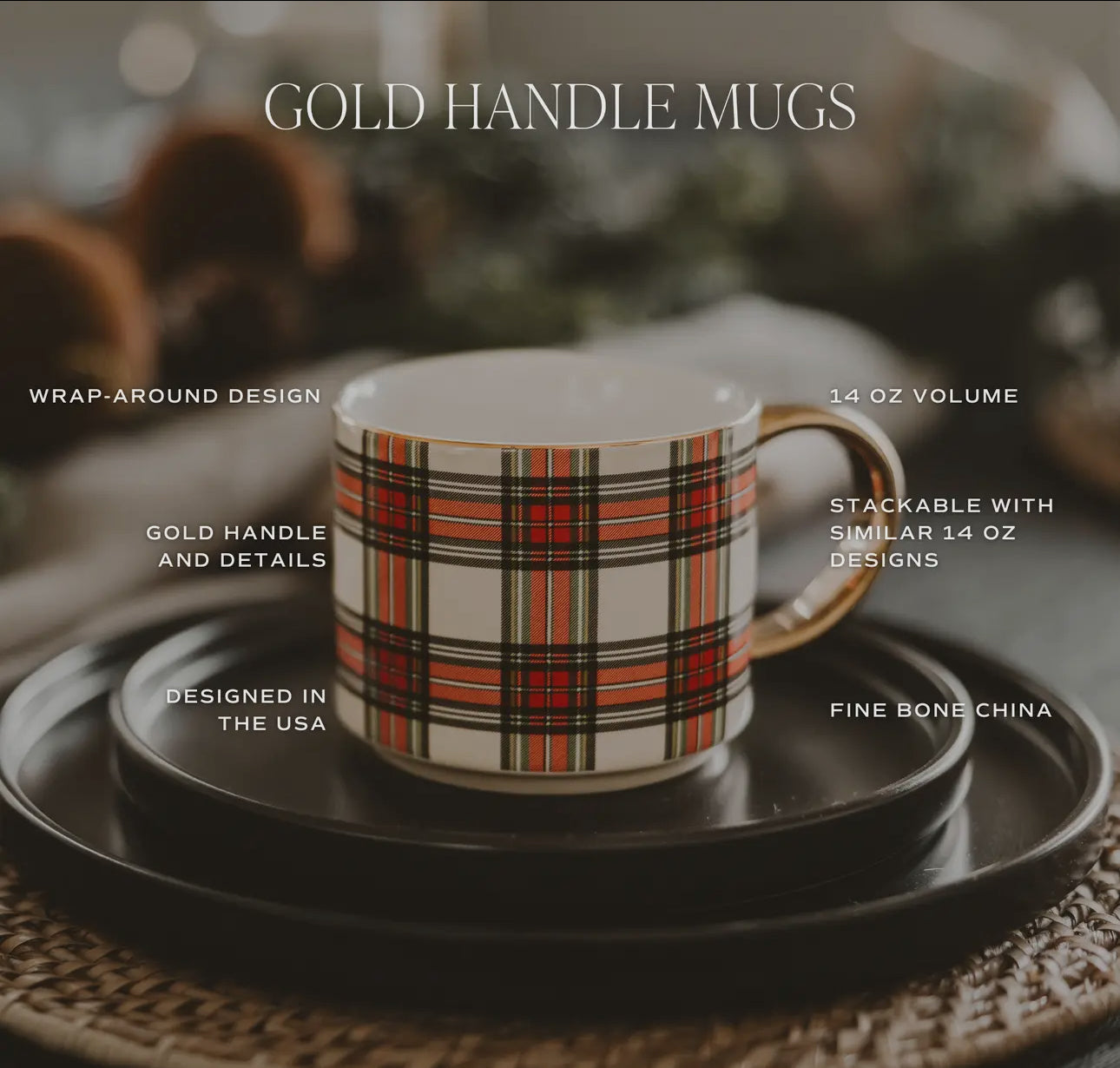 Red Plaid Coffee Mug