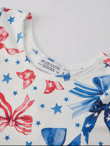 Girls Americana Bow Dress