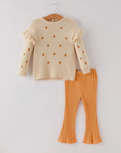 Pumpkin Sweater & Bell Bottom Set