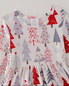 Girls Christmas Tree Dress