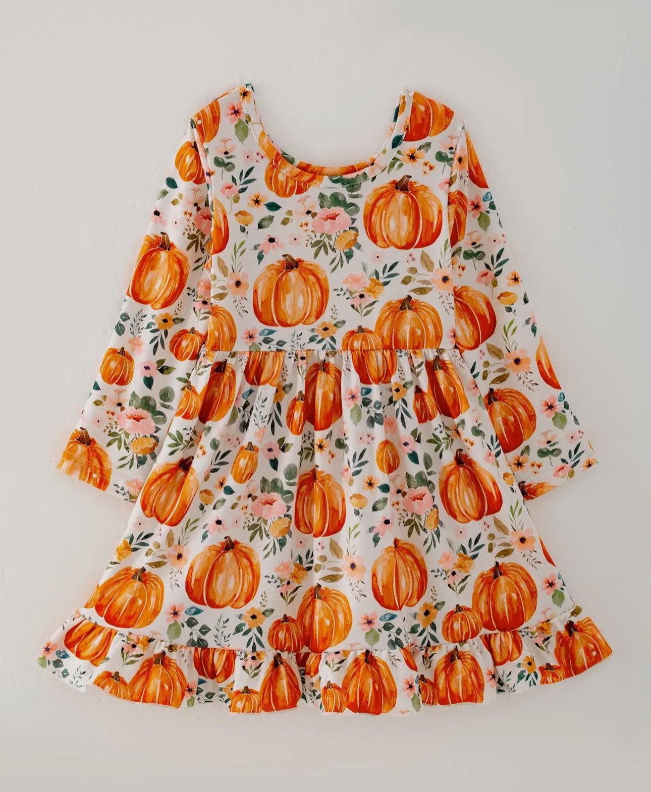 Pumpkin Long Sleeve Dress