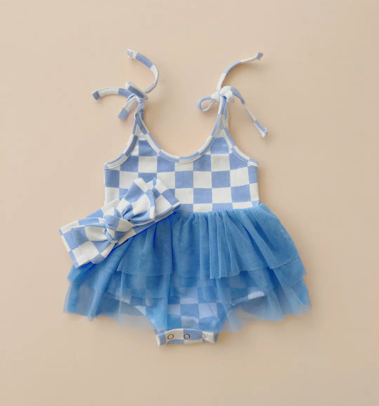 Checkered Romper Tutu