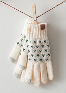 Snowing Mountain Holiday Gloves