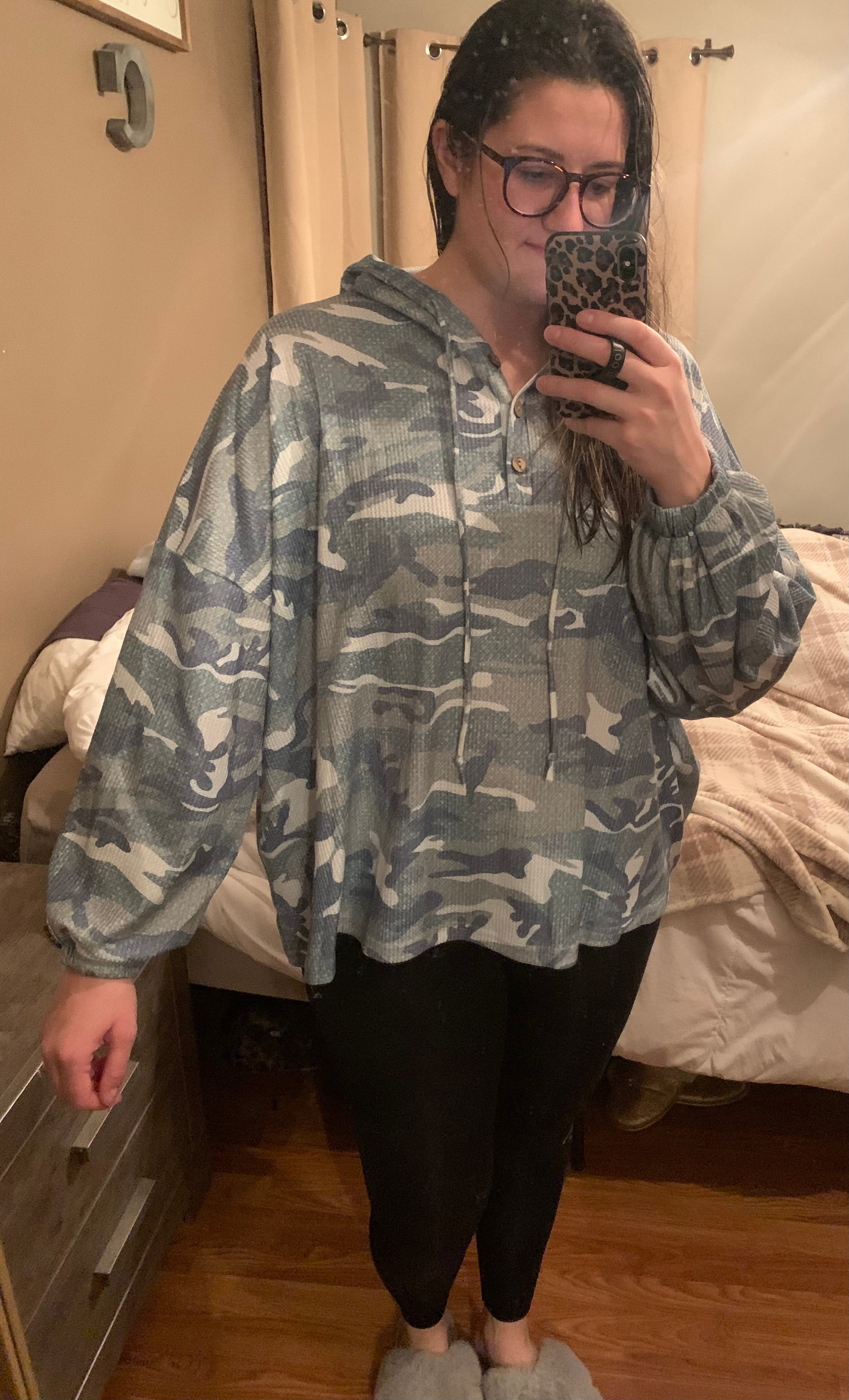 Oversized Camo Hoodie