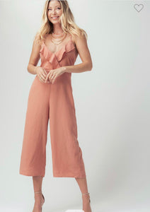 Ruffle Cropped Jumpsuit