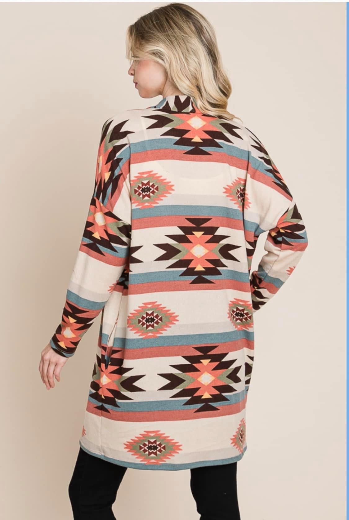 Aztec Print Cardigan